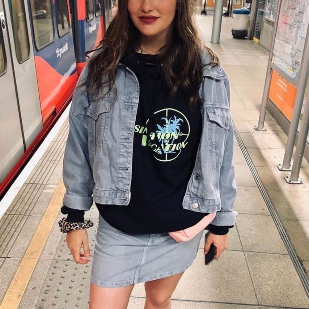 Zara Light Blue Jean Jacket